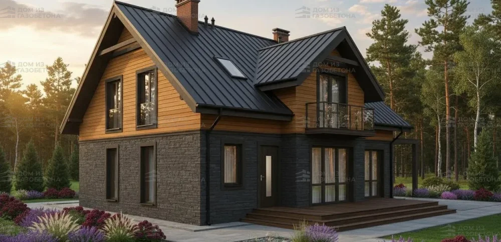 Проект Двухэтажный дом 11 на 13, 177 м2