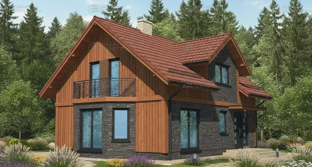 Проект Двухэтажный дом 13 на 10, 143 м2