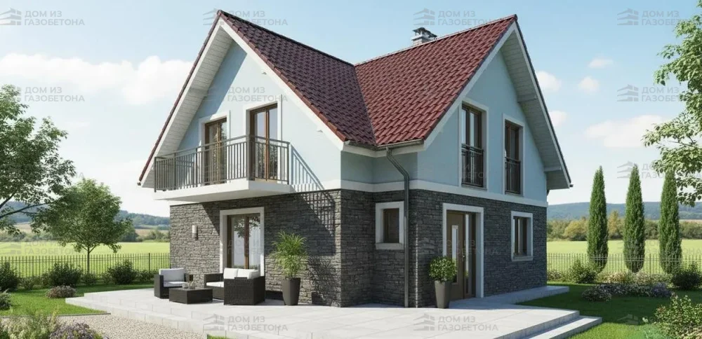 Проект Двухэтажный дом 13 на 10, 132 м2