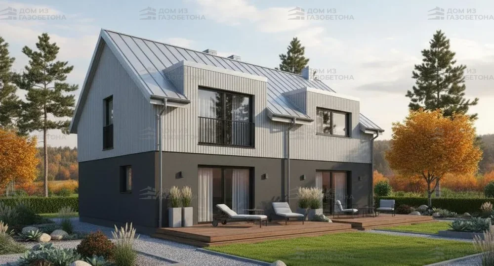 Проект Двухэтажный дом 15 на 13, 129 м2