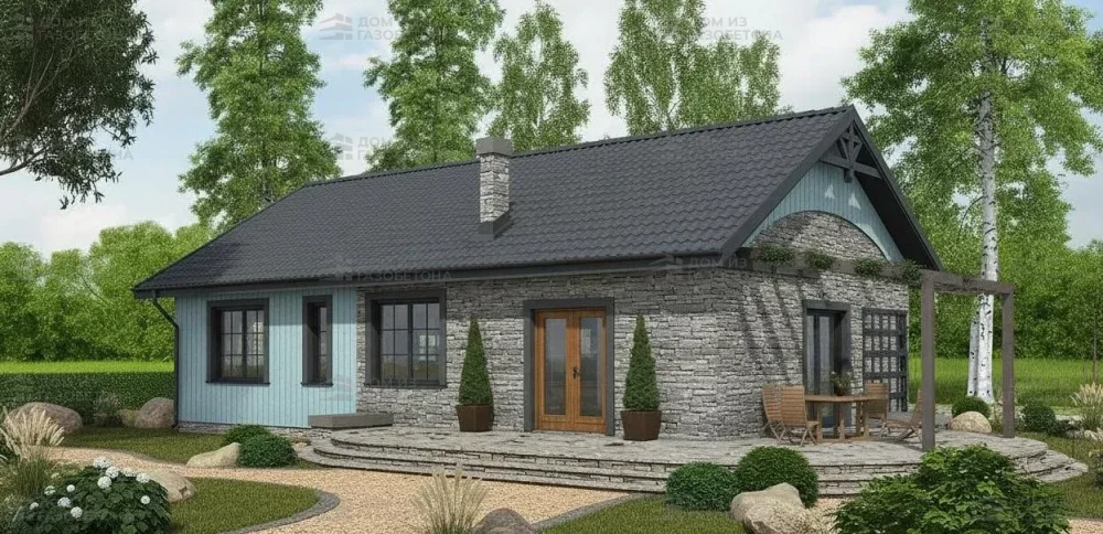 Проект Одноэтажный дом 13 на 9, 93 м2