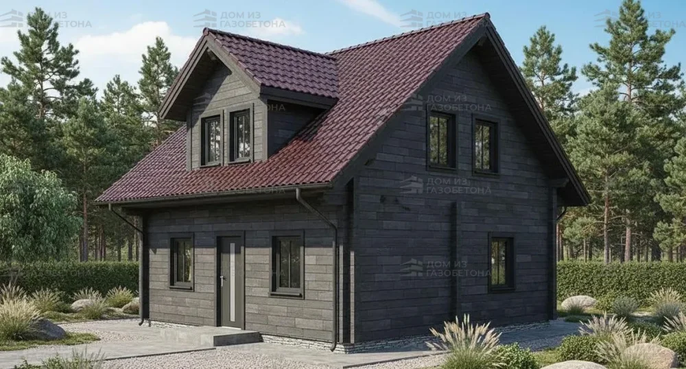 Проект Двухэтажный дом 7 на 8, 60 м2