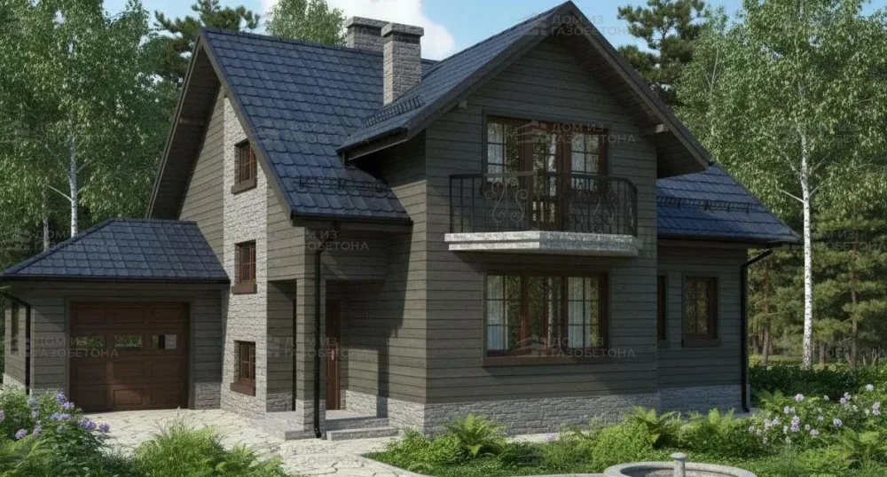 Проект Двухэтажный дом 12 на 11, 197 м2